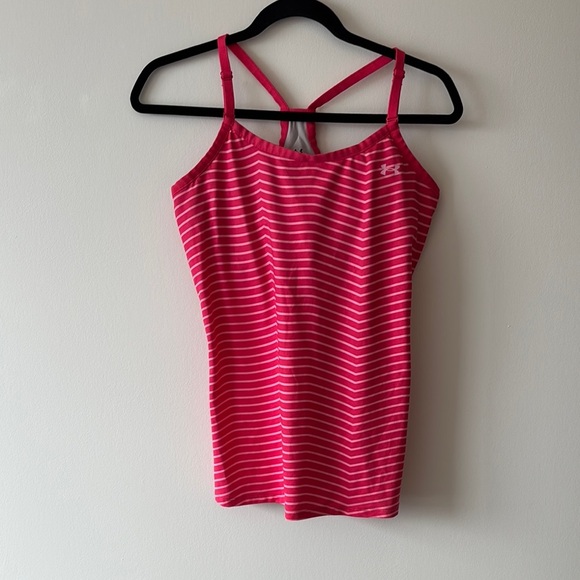 Under Armour Pink and Black Fitted Camisole - Picture 1 of 3